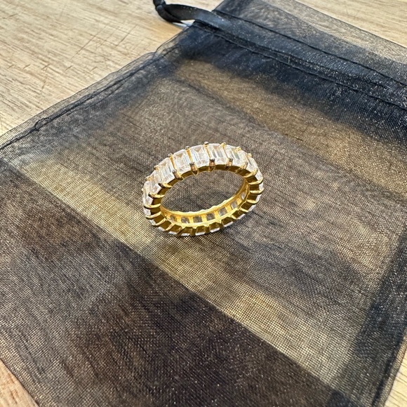 Adina Eden Baguette Eternity Band in CZ/Gold - Picture 7 of 9